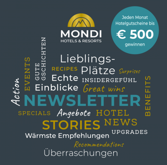 MONDI Hotels - Hotelgutscheine für MONDI Hotels & Resorts im Wert von 200 €, 300 € und 500 €
