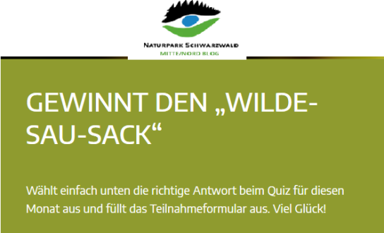 Naturpark Schwarzwald: jeden Monat ein Beutel mit Wildspezialitäten