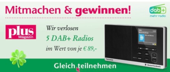 plus Magazin - 5 x ein DAB+ Radio im Wert von je 89 Euro