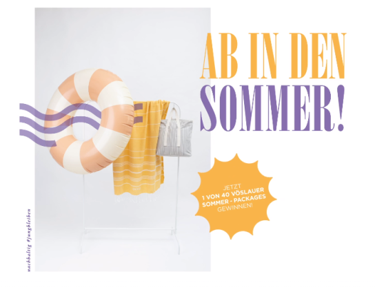 Vöslauer -  1 von 40 Sommer-Packages mit Schwimmreifen, Strandtuch und Kühltasche gewinnen