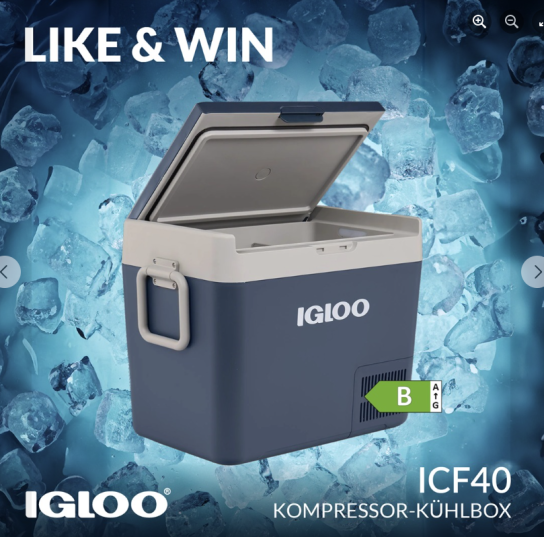 Alternate - Eine Igloo Kompressor-Kühlbox ICF40 (Facebook)