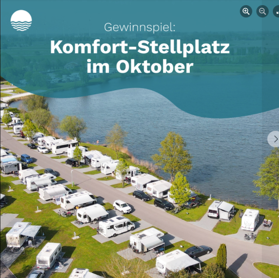 Friesensee Touristik - 2 Nächte auf einem Komfort-Stellplatz in der ersten Reihe mit traumhaftem Seeblick im Oktober 2024 (Facebook)