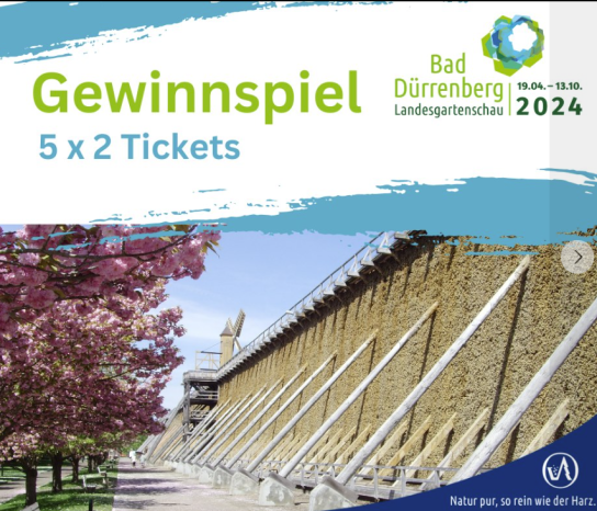 Harzer Mineralquelle Blankenburg - 5x 2 Tickets für die Landesgartenschau in Bad Dürrenberg in Sachsen-Anhalt (Facebook)