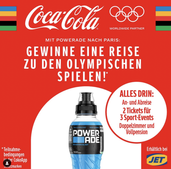 JET Deutschland - Eine Reise zu den Olympischen Spielen in Paris zu gewinnen (Instagram)