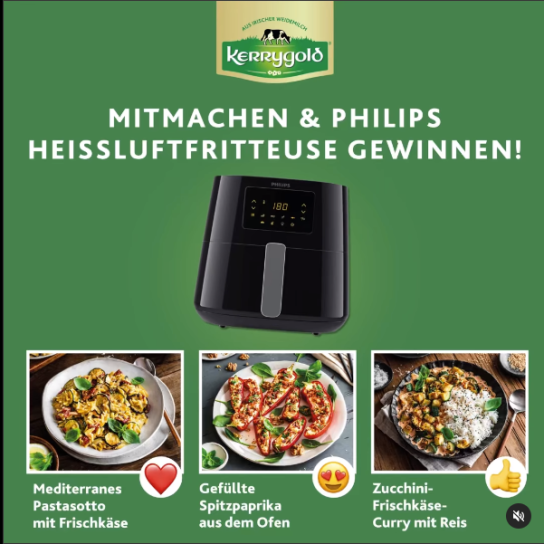 Kerrygold - Eine Philips Essential Airfryer XL, Heißluftfritteuse (Instagram)