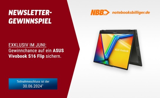 notebooksbilliger.de: Gewinne ein ASUS Vivobook S16 oder 10 x 50 € Einkaufsgutscheine