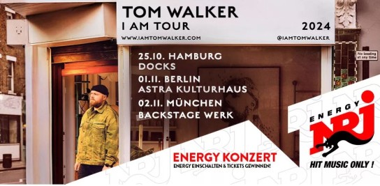 RADIO ENERGY - Gewinne Tickets für Tom Walker in Hamburg, Berlin & München