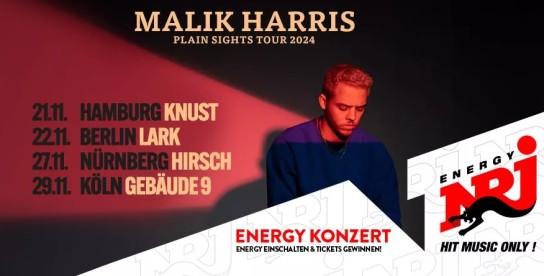 RADIO ENERGY - Tickets gewinnen - Malik Harris