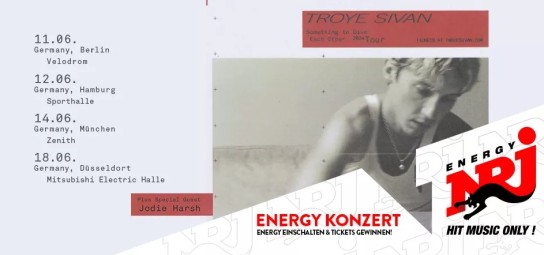 RADIO ENERGY - Tickets gewinnen - Troye Sivan
