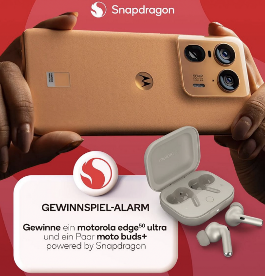 Snapdragon - 1 x Motorola Edge 50 Ultra und 1 x Motobuds+ (Instagram)