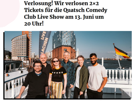 SZENE Hamburg - 2 x 2 Tickets für die Quatsch Comedy Club Live Show am 13. Juni 2024 in Hamburg