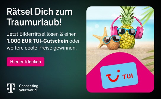 Telekom: 1.000 € Reisegutschein, 5 x Ninja Creami Eismaschine, 6 x Hängesessel und vieles mehr zu gewinnen