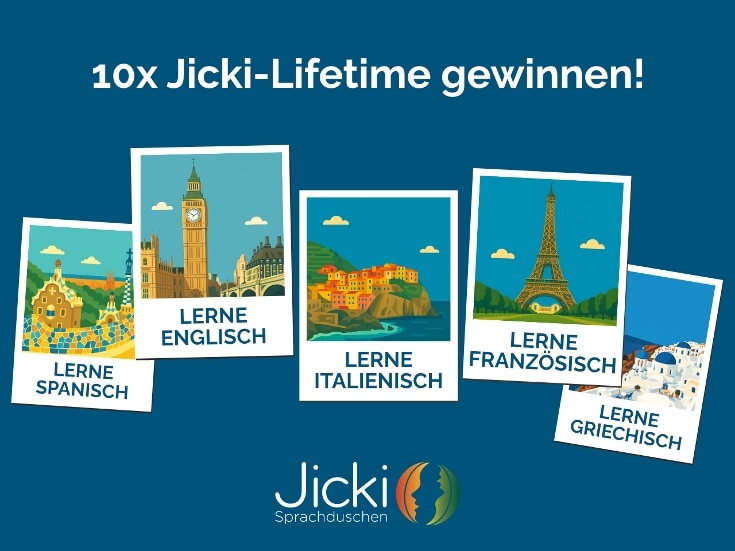 Deutsche Bahn - 10 x ein Jicki Lifetime-Zugang ( Sprachkurse ), 15 x ein 50 Euro DB Reisegutschein, 20 x ein 20 Euro DB Reisegutschein,20 x ein 10 Euro Gutschein für die Bordgastronomie