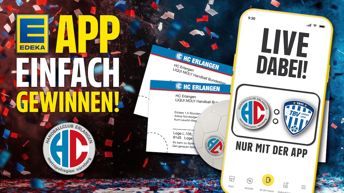Edeka - 32x 4 Karten für den HC Erlangen gegen Lemgo am 13. November