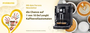 Ferrero - 1 von 10 De'Longhi Kaffeevollautomaten gewinnen