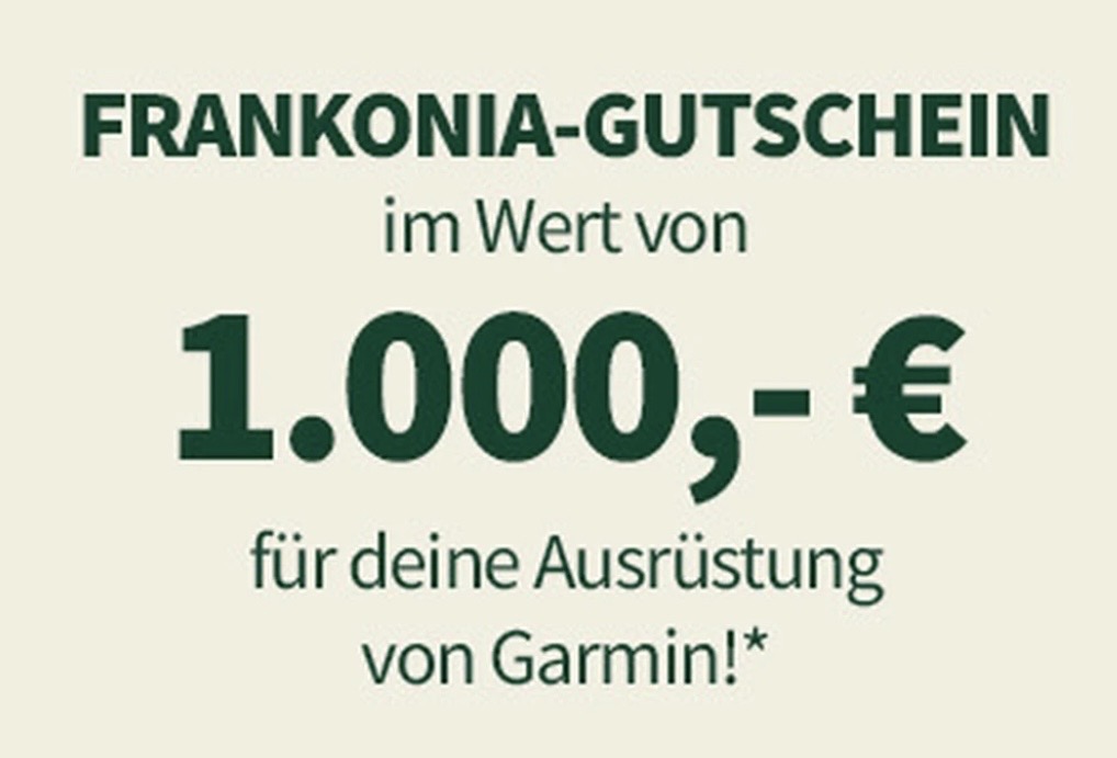 Frankonia - 1000€ Frankonia Gutschein für eine Ausrüstung von Garmin