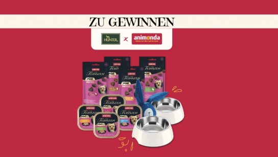 Good4Pets - 1 von 10 animonda Vom Feinsten Mini Futterpaketen  (Hund) – inklusive hochwertigem HUNTER Napf-Set und tollem Hundespielzeug.