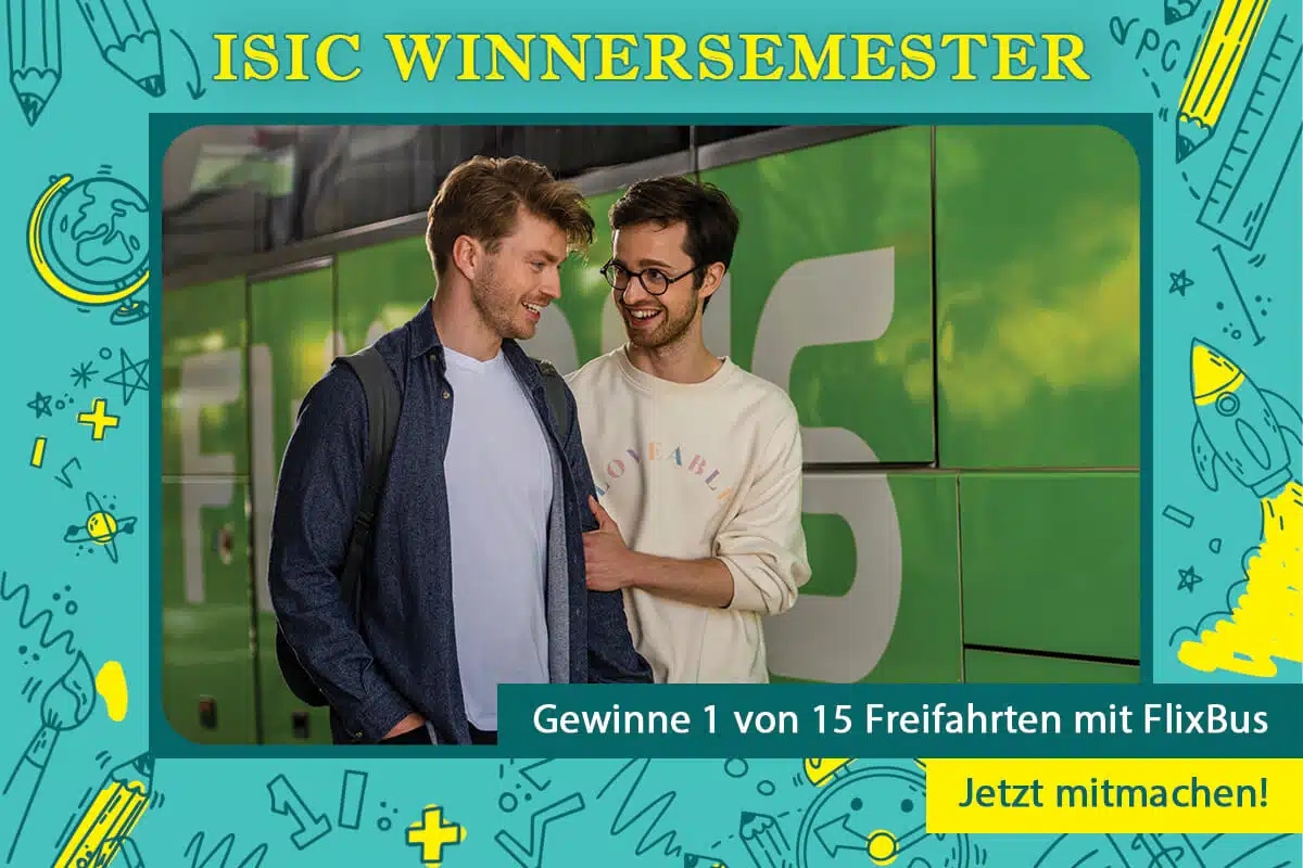ISIC - 1 von 15 Freifahrten mit FlixBus