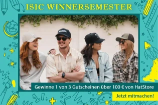 ISIC - 1 von 3 Hatstore Gutscheinen im Wert von 100 €