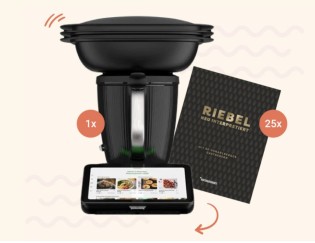 Kochgourmet - 1 Thermomix® – TM7 Black Edition von Vorwerk, 1 von 25 Riebel-Kochbüchern – mit 50 kreativen Rezepten