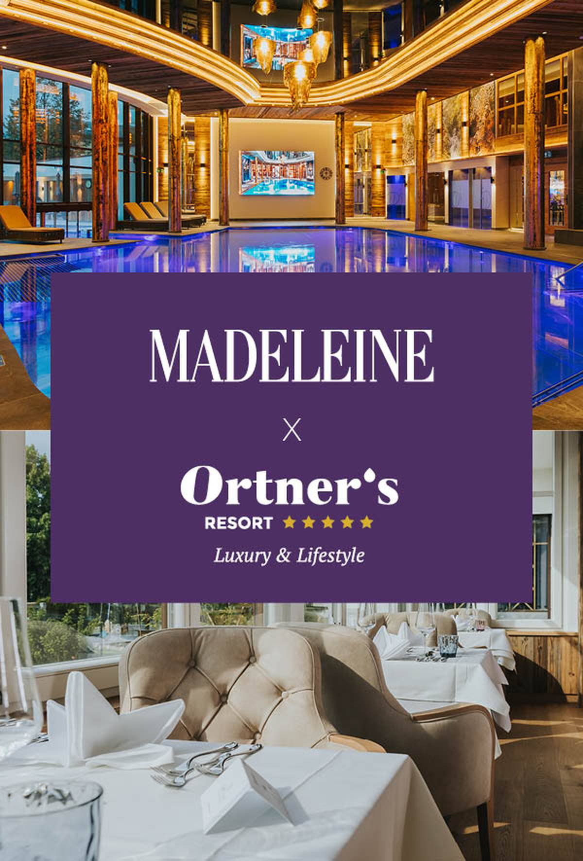 MADELEINE - Wohlfühlurlaub für 2 Personen im Ortner’s Resort in Bad Füssing  4 Nächte im Doppelzimmer „Villa Sophia“ inkl. "Ortner‘s Genuss-Halbpension"