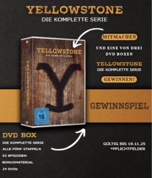Media Dealer - 3 x DVD von "Yellowstone - Die komplette Serie"