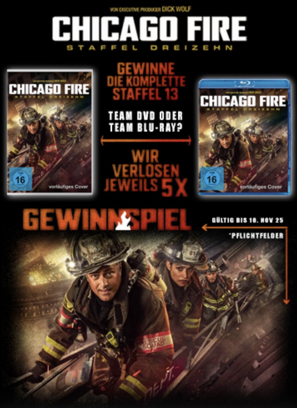 Media Dealer - 5 x Blu-ray oder 5 x DVD "Chicago Fire Staffel 13"