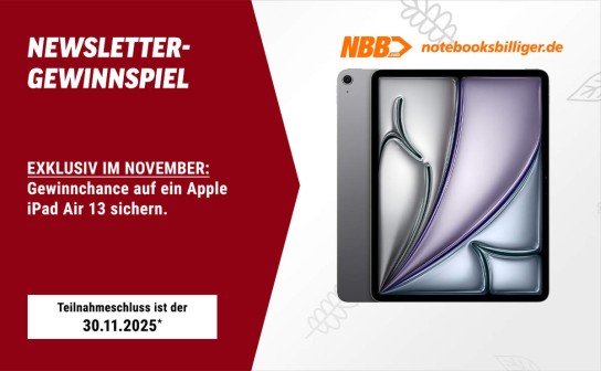 notebooksbilliger.de: ein Apple iPad Air 13 und 10 x 50 € Einkaufsgutschein zu gewinnen