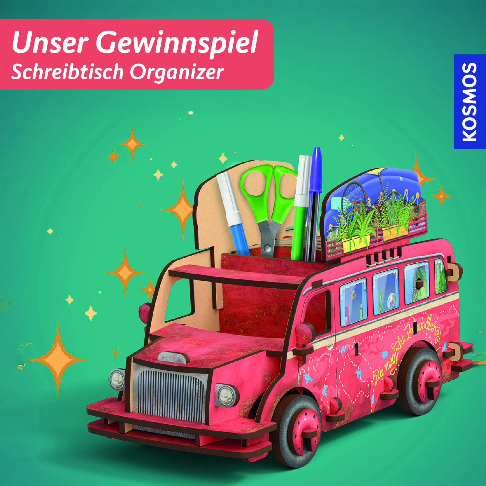 Spielwaren Krömer - 3 x 1 Schreibtisch Organizer von KOSMOS und der Schule der Magischen Tiere