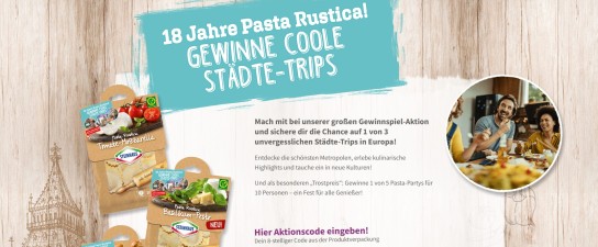 Steinhaus - 3x1 Städte Tripp in Europa, 5x1 Pasta Party für 10 Personen (Produktkauf)