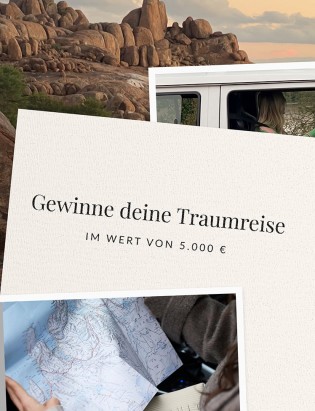 Suitsuit - 1. Preis: Eine Traumreise im Wert von 5.000 €, 2. Preis: Eine Traumreise im Wert von 3.000 €, 3. Preis: Eine Traumreise im Wert von 2.000 €