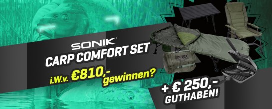 Tackle Group - Sonik Carp Comfort Set im Wert von 810 Euro + 250 Euro Fischdeal-Guthaben