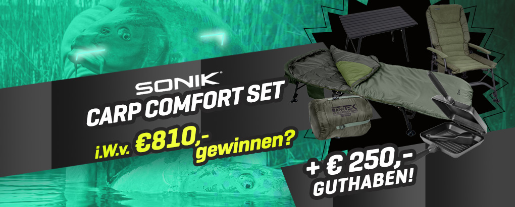 Tackle Group - Sonik Carp Comfort Set im Wert von 810 Euro + 250 Euro Fischdeal-Guthaben