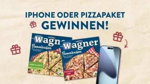 Wagner - 1x iPhone 17 Pro, 5x Original Wagner Pizzapakete