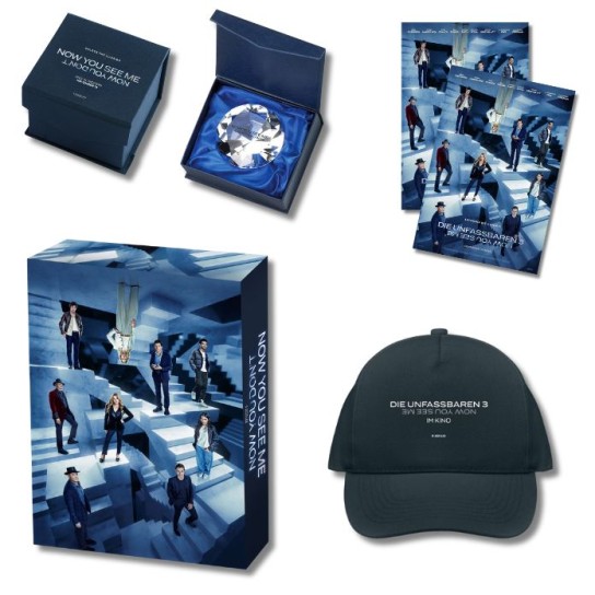AJOURE-MEN - drei Fanpakete von DIE UNFASSBAREN 3 – NOW YOU SEE ME mit zwei Kinotickets, einem Diamanten (nicht echt), einem Kartenset und einem Cap