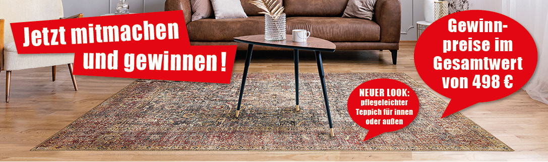 bauSpezi - einen Indoor- und Outdoorteppich für Wohn-, Schlaf-, oder Esszimmer, Terrasse, Balkon oder Ihren Wintergarten im Gesamtwert von 498 €