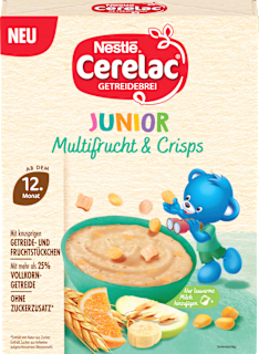 dm-drogerie markt - 500 Pakete mit je einer Packung CERELAC JUNIOR Multifrucht & Crisps Getreidebrei (200g).vonNestlé
