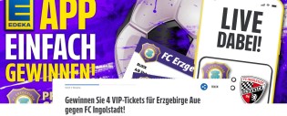 Edeka - 1x4 VIP Karten und 2x2 Parkscheine für das Heimspiel 1 FC Erzgebirge Au gegen FC Ingolstadt am 06.12.2025