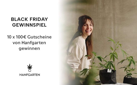 Hanfgarten: Gewinne 10 x 100 € Gutscheine für den Onlineshop