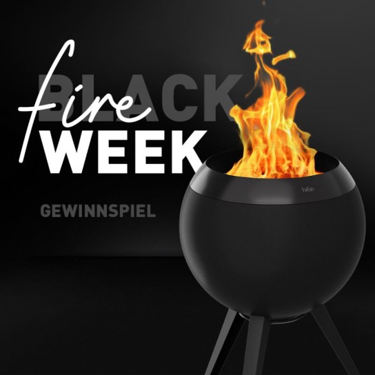 höfats - Gewinne einen der eleganten, rauchfreien Feuerkörbe im edlen All Black Look.