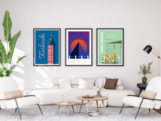 Kultur in Karlsruhe - 2x Verzehrgutscheine im Wert von je 20€ für den Karlsruher Christkindlesmarkt sowie 2x ein Karlsruhe Kunstdruck-Poster