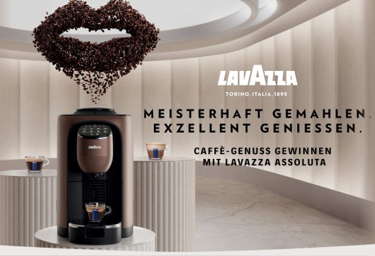 Lavazza: 3 x Lavazza Assoluta Kaffee-vollautomat und 3 x Jahresvorrat Espresso-Bohnen zu gewinnen