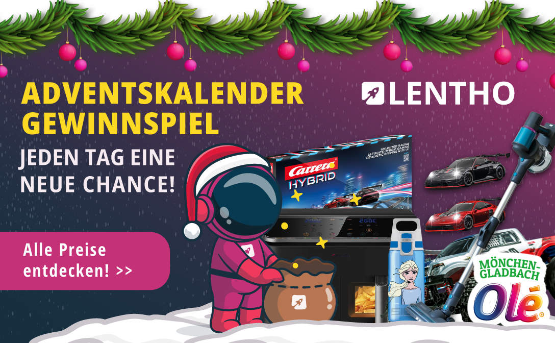 LENTHO: Adventskalender-Gewinnspiel 2025 mit täglich hochwertigen Preisen