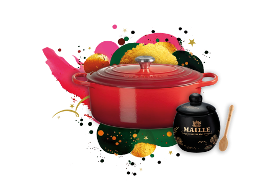 MAILLE - einen von 6 Le Creuset-Brätern oder exklusive  Küchen-Highlights von Maille