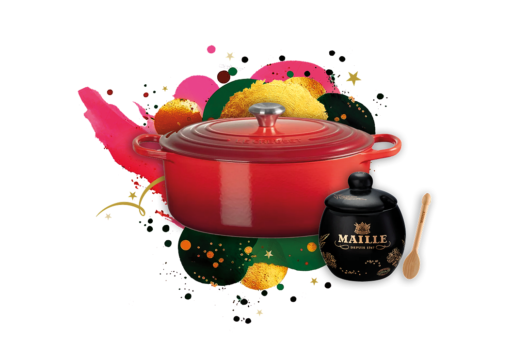 MAILLE - einen von 6 Le Creuset-Brätern oder exklusive  Küchen-Highlights von Maille