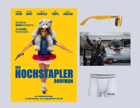 morefamily - 2 Fanpackages „ DER HOCHSTAPLER – ROOFMAN“  bestehend aus: Boxershorts + Sonnenbrille