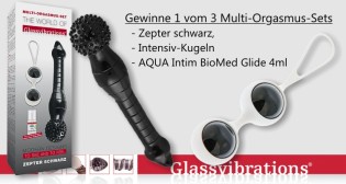 my-Lovetoy - 3 x Glassvibrations Set (Glasdildo, Liebeskugeln Intensiv, AQUA Intim BioMed Glide)