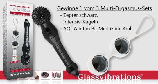 my-Lovetoy - 3 x Glassvibrations Set (Glasdildo, Liebeskugeln Intensiv, AQUA Intim BioMed Glide)
