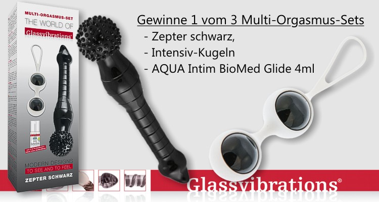 my-Lovetoy - 3 x Glassvibrations Set (Glasdildo, Liebeskugeln Intensiv, AQUA Intim BioMed Glide)