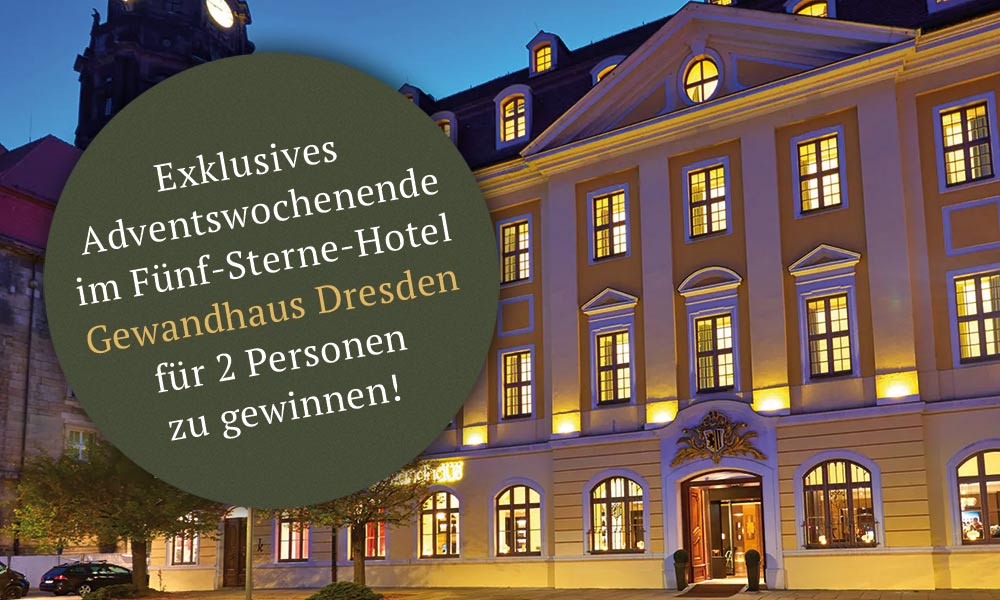 proaurum - zwei Übernachtungen für zwei Personen im traditionsreichen Fünf-Sterne-Hotel Gewandhaus Dresden – vom 19. bis 21. Dezember 2025